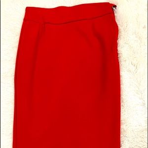 Red pencil skirt
